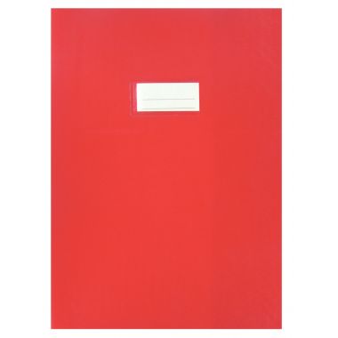 Paquet de 10 protèges-cahier épaisseur 21/100ème 21x29,7cm PVC coloris rouge