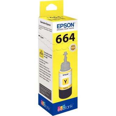Epson 664 flacon d'encre jaune authentique (T664440)