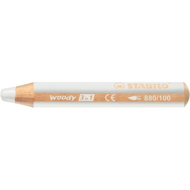 Stabilo - Crayon de couleur Woody blanc - 880/100