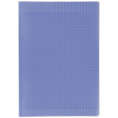 Piqûre 96 pages MAJUSCULE, format A4, papier blanc 90g, seyès, couverture polypropylène violet