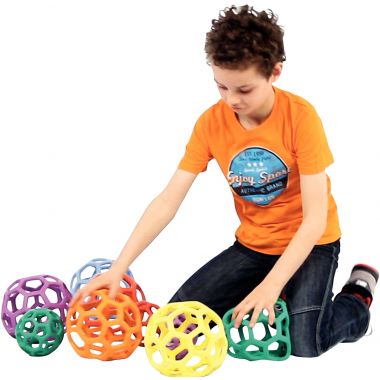 Jeu de 6 balles grappe diamètre 12cm assortis