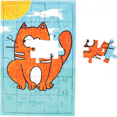 Lot de 10 puzzles blancs 30 pièces à décorer
