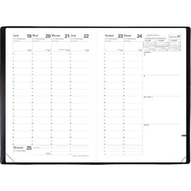Quo Vadis - Agenda semainier Ministre plastique 16X24cm noir - 015065Q