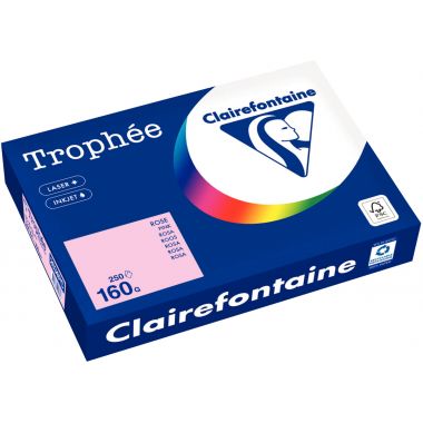 Clairefontaine Trophée - Paquet de 250 feuilles format A4 160g rose - 2634PC
