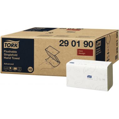 Carton de 3750 essuie-mains H3 pliage V blanc