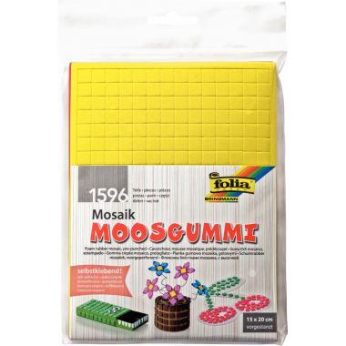 Sac de 6 feuilles mosaïque mousse 15 x 20 cm adhésives