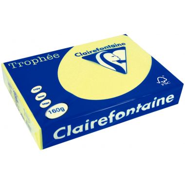 Clairefontaine Trophée - Paquet de 250 feuilles format A4 160g jonquille - 1023PC