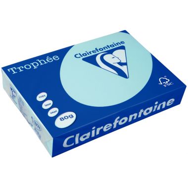 Ramette de 500 feuilles format A3 80g bleu alizé CLAIREFONTAINE