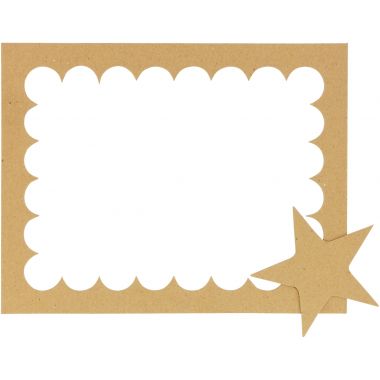 Lot de 24 cadres photo en carton + 12 planches de décorations 3D