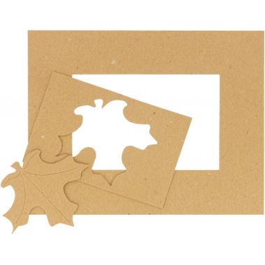 Lot de 24 cadres photo en carton + 12 planches de décorations 3D