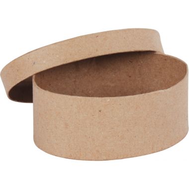Lot de 10 boîtes en carton brun forme ovale 8,5x6x4