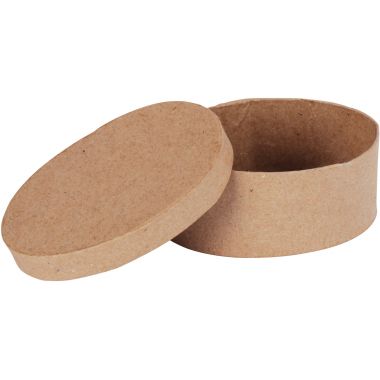 Lot de 10 boîtes en carton brun forme ovale 8,5x6x4