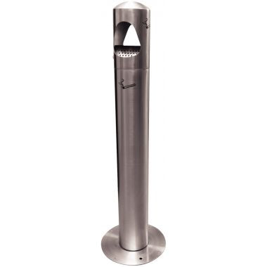 Cendrier sur pied en inox 8L