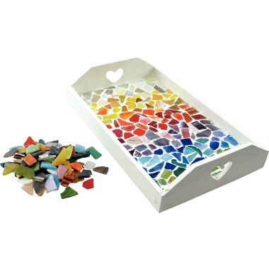 Carton de 2 kg éclats de mosaïques en verre