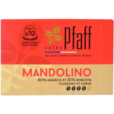 Boite de 10 capsules café PFAFF Mandolino