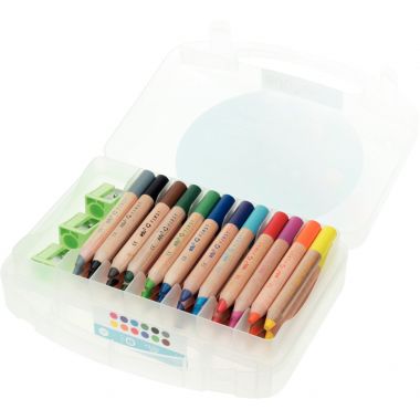Boîte de 36 crayons de couleur First + 3 tailles-crayons