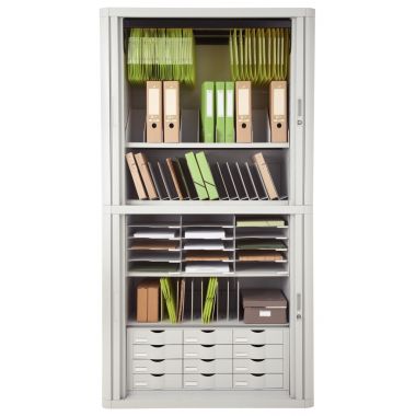 Trieur 10 séparateurs amovibles gris grand modèle