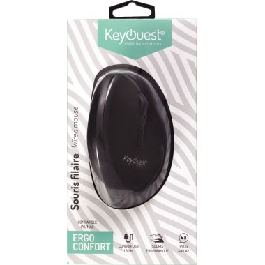Souris filaire optique ergonomique KeyOuest pour droitier