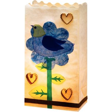 Sachet de 5 photophores en papier blanc