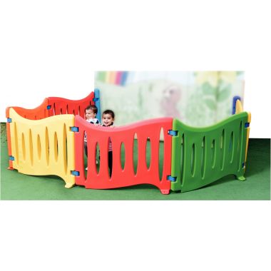 Lot de 4 barrières en plastique 120x92cm