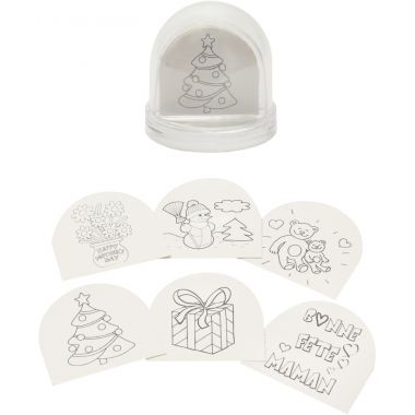 Lot de 10 boules de neige personnalisables en plastique
