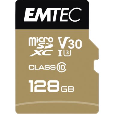 Carte mémoire micro SD Emtec UHS I U3 V30 Speedin Pro XC 128 GO