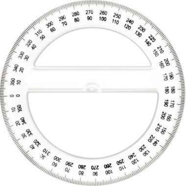 Rapporteur cristal 360° 12cm