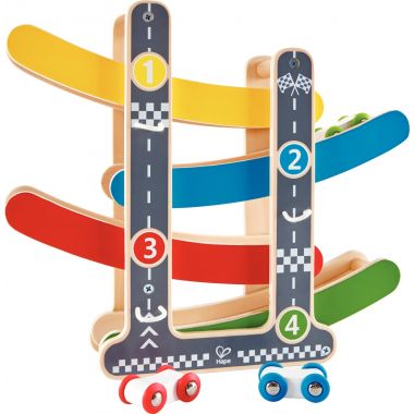 Hape - Toboggan à voitures en bois - E0438