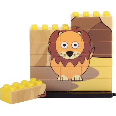 Lot de 6 puzzles UP 14 pièces, les animaux de la savane