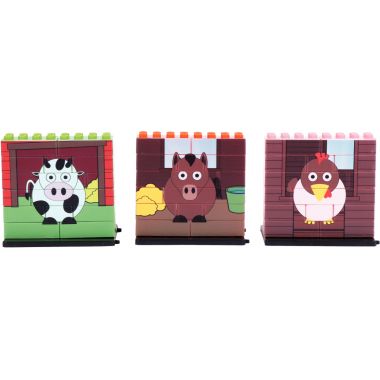 Lot de 6 puzzles UP 14 pièces, les animaux de la ferme