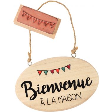 Lot de 5 plaques de porte en bois