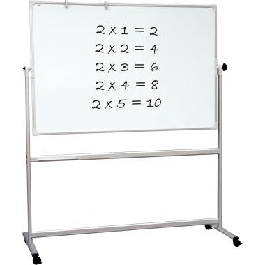 Tableau blanc émaillé rotatif 2 faces 90x120cm