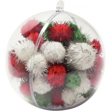 Lot de 15 boules en plastique cristal diamètres assortis