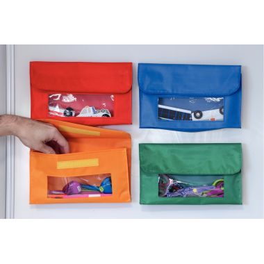 Lot de 4 pochettes magnétiques 23x14cm coloris ass