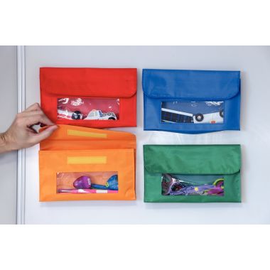 Lot de 4 pochettes magnétiques 23x14cm coloris ass