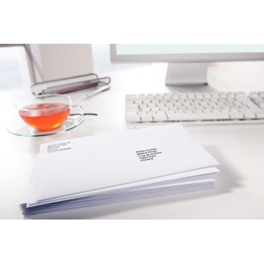 Pochette de 1400 étiquettes adhésives blanches laser 99,1x38,1mm