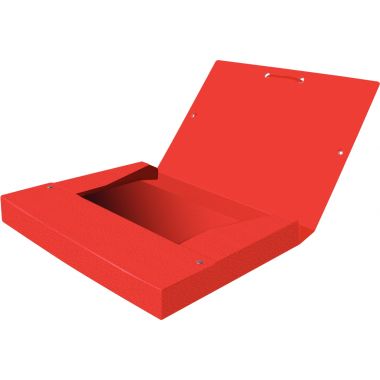 Boite de classement en carte grainée EUROFOLIO+ dos 4 cm, rouge