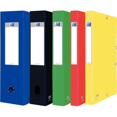 Boite de classement en carte grainée EUROFOLIO+ dos 6 cm, noir