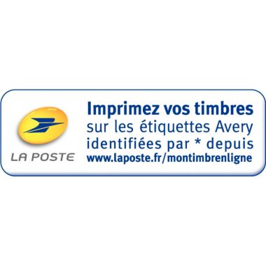 Avery - Pochette de 2100 étiquettes adhésives blanches laser 63,5x38,1mm - L7160