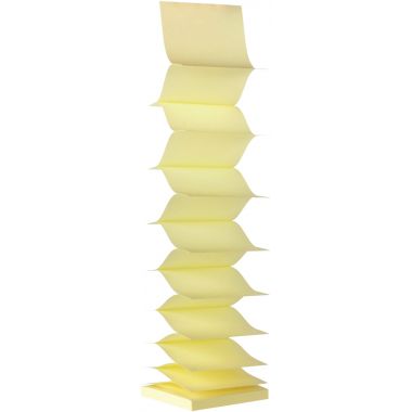 Bloc de 100 feuilles de notes adhésives en zig zag, format : 75 x 75 mm