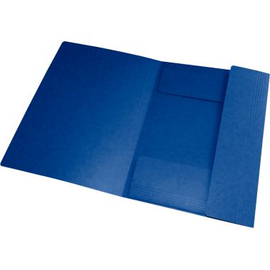 Chemise 3 rabats à élastiques TOP FILE+ carte lustrée 390g, bleu