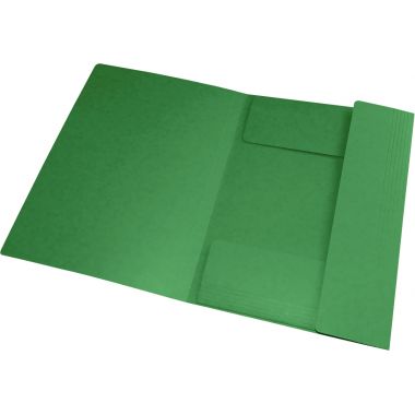 Chemise 3 rabats à élastiques TOP FILE+ en carte lustrée 4/10ème 390g, vert