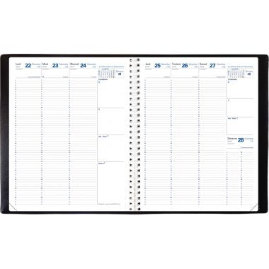 Agenda semainier Eurequart plastique noir