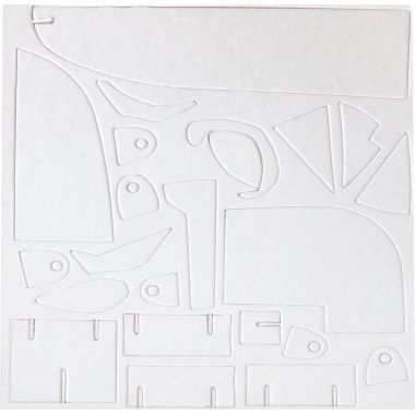 Lot de 5 sculptures carton à la manière de Picasso