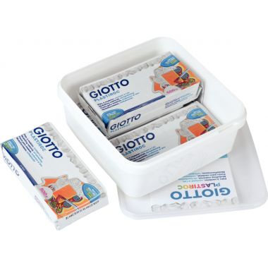 Pack de 4 pains de 500 grammes de pâte à modeler autodurcissante Plastiroc coloris blanc