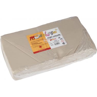 Sac de 10 kg d'argile naturelle  pour modelage coloris blanc