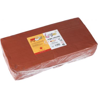Sac de 10 kg d'argile naturelle  pour modelage coloris rouge