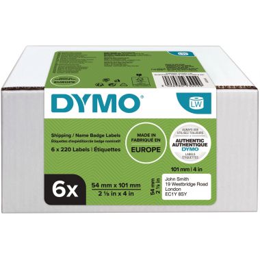 Pack de 6 rouleaux de 220 étiquettes expédition 54 x 101