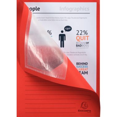 Paquet de 100 pochettes coin papier FOREVER 130g, rouge