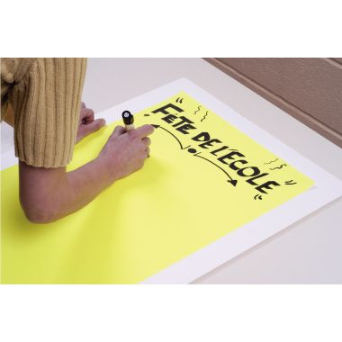 Paquet de 50 feuilles affiche 29,7x42cm 5 couleurs fluo